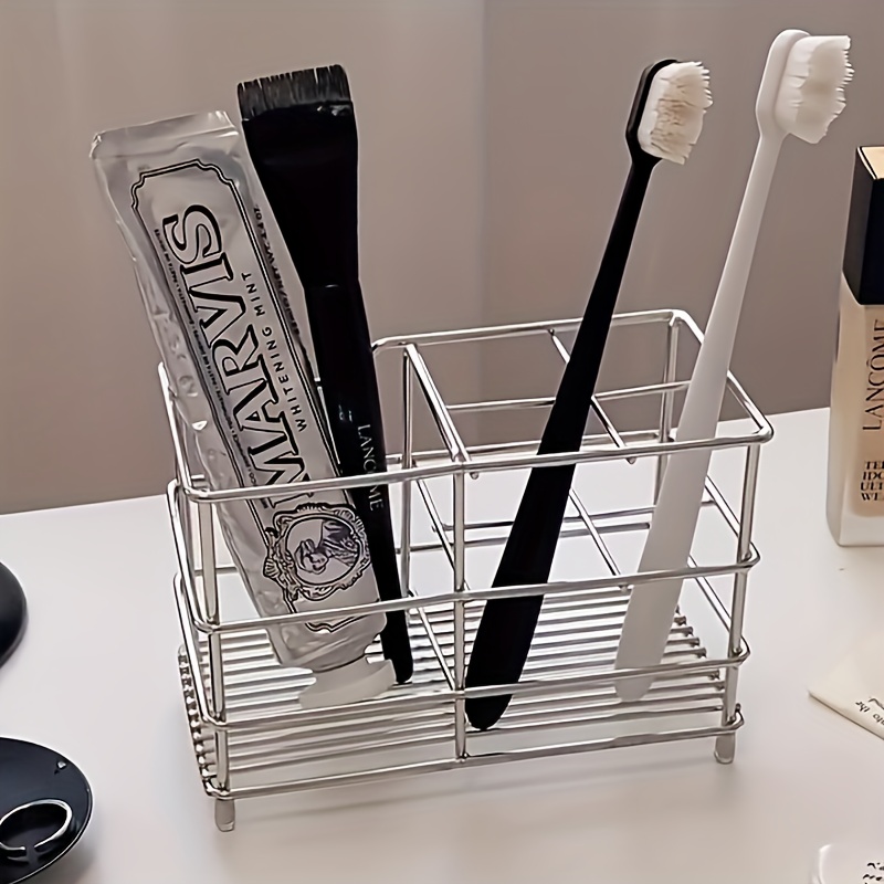 Toothbrush Holder Set - 5-Slot Stainless Steel Toothbrush Holder -