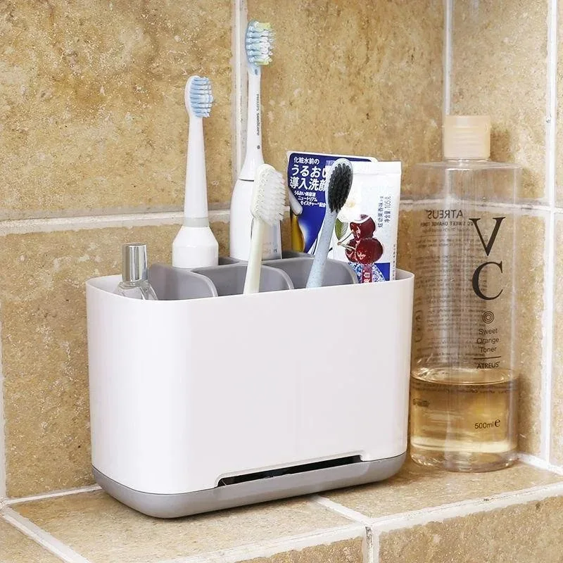 Toothbrush Holder Set - Electric Toothbrush Makeup Brush Holder Toothpaste
