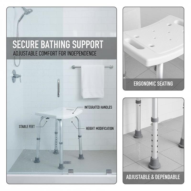 Home Bathroom Furniture - Bath Bench 13-19 Inch For Bathroom