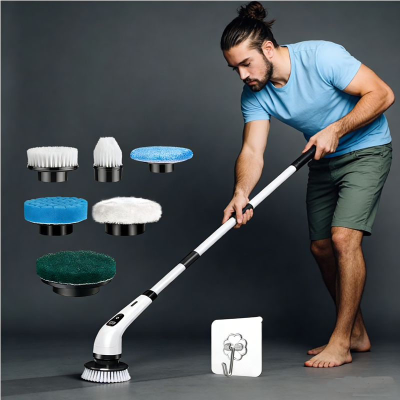 Home Bathroom Cleaning - Cordless Household Spin Scrubber Kitchen Gadgets