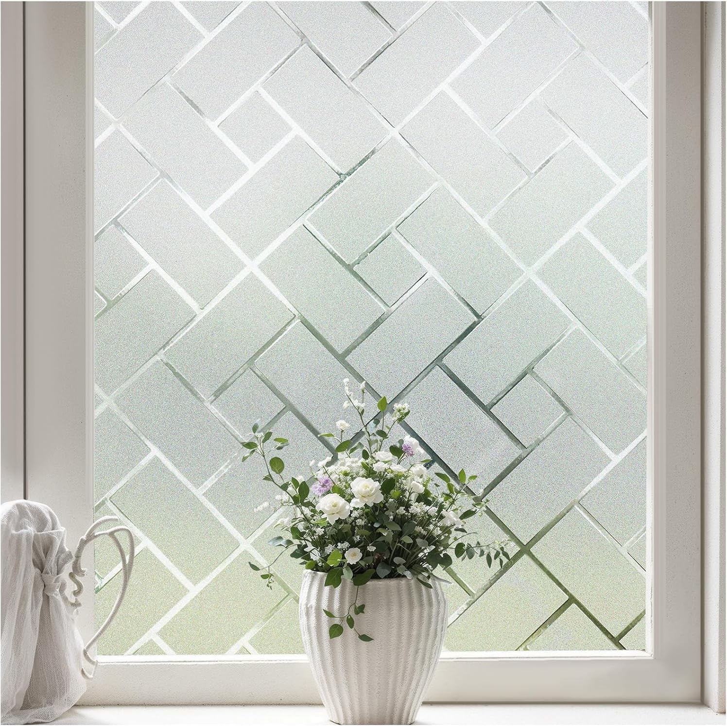 Home And Bathroom - Frosted Window Privacy Film Static Cling