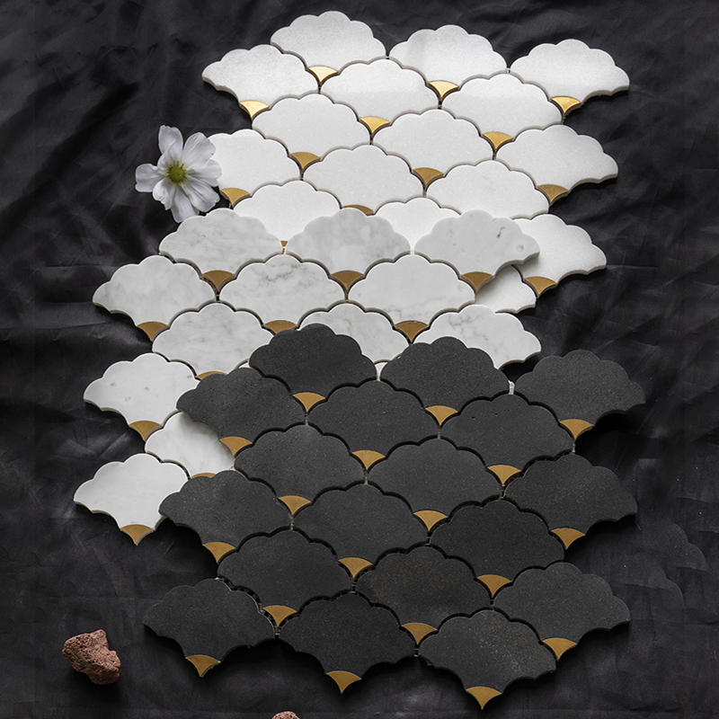 Jet Home Bathroom - Natural stone water jet marble mosaic