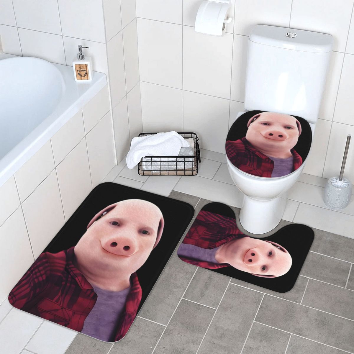 Home Bathroom Called - John Pork Is Calling 3 Pcs