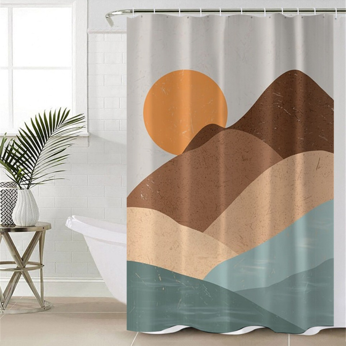 4pc Abstract Landscape and Sun - огляд і ціна Home Bathroom Partition