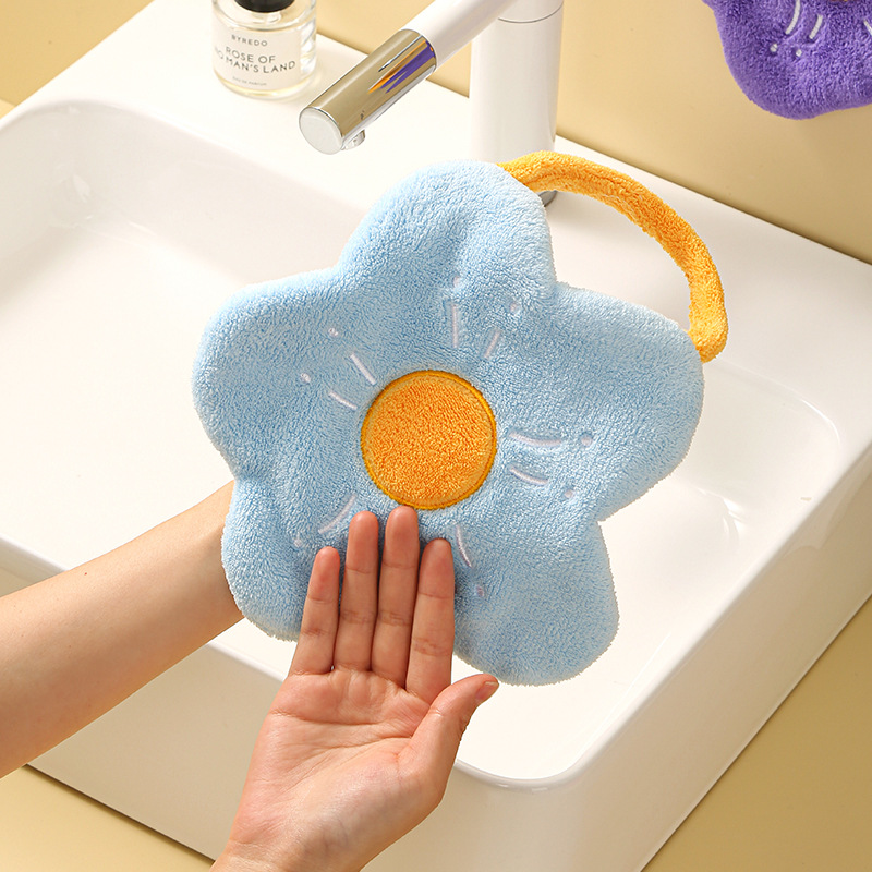 Cartoon Flower Hand Towel Soft - огляд і ціна Home Bathroom Sink