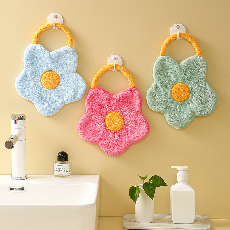 Cartoon Flower Hand Towel Soft - огляд і ціна Home Bathroom Sink