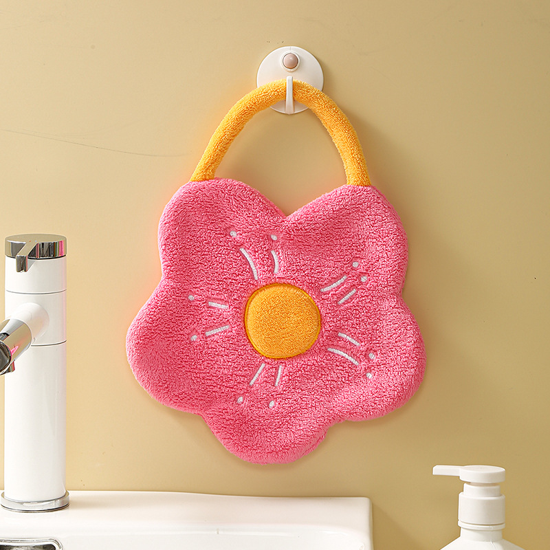 Cartoon Flower Hand Towel Soft - огляд і ціна Home Bathroom Sink