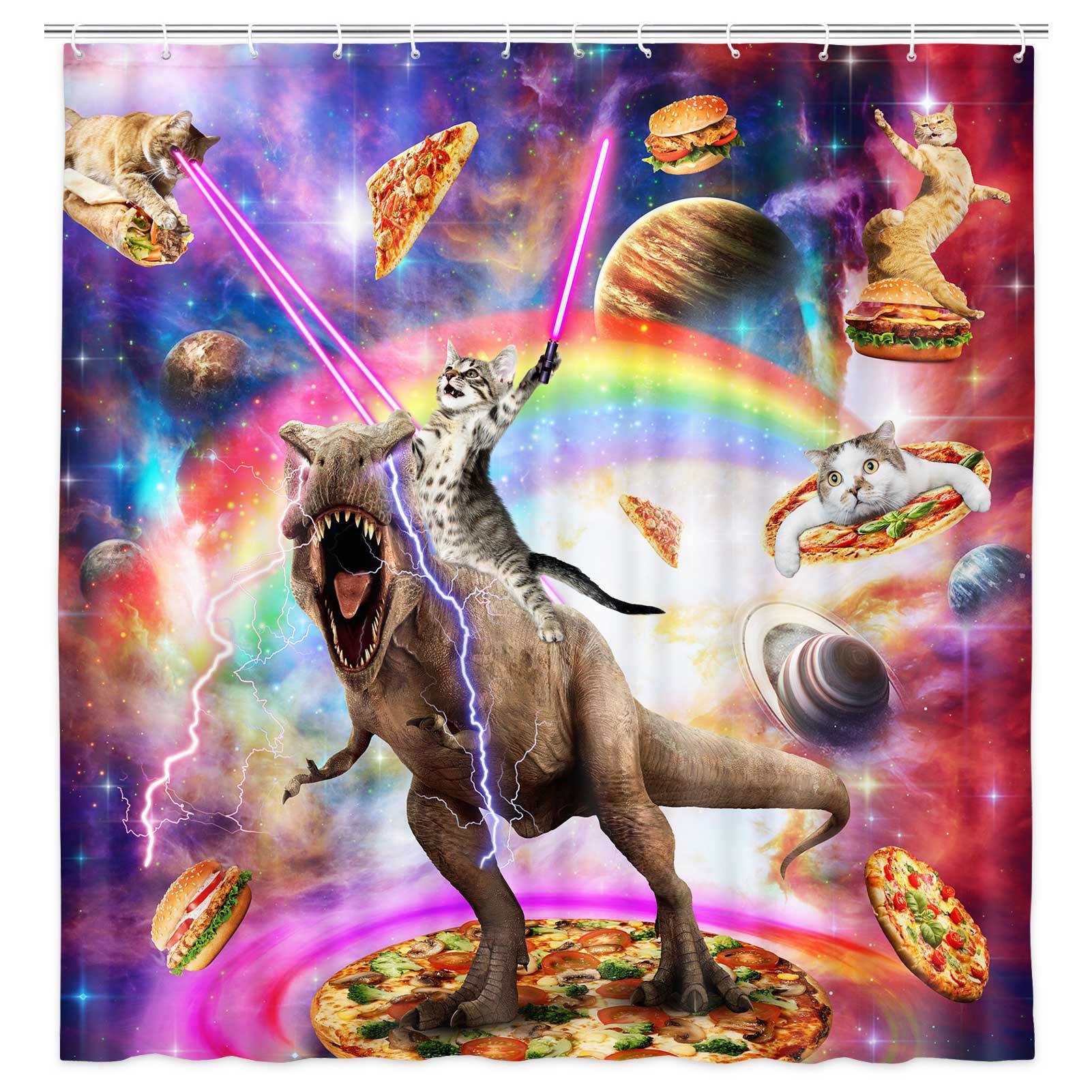 VIKAMA Shower Curtain Cat Funn - огляд і ціна Home Bathroom Partition