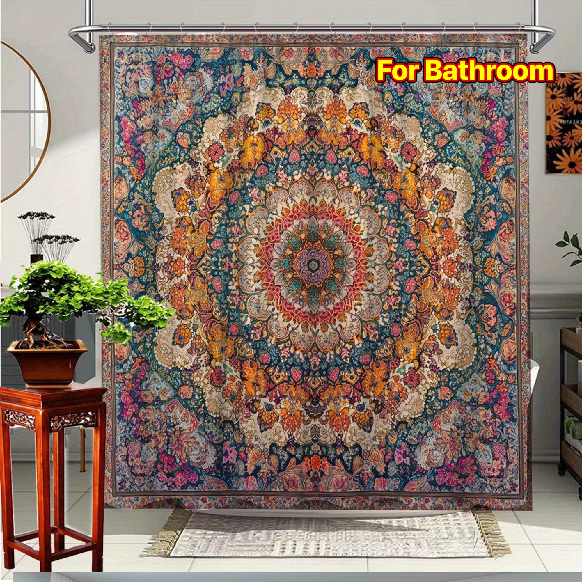 Shower Curtain Multi Sizes 2D  - огляд і ціна Home Bathroom Partition