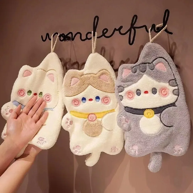 Cute Cat Hand Towel Quick Dryi - огляд і ціна Home Bathroom Cleaning