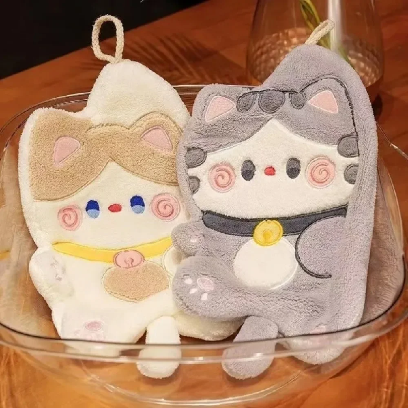 Cute Cat Hand Towel Quick Dryi - огляд і ціна Home Bathroom Cleaning