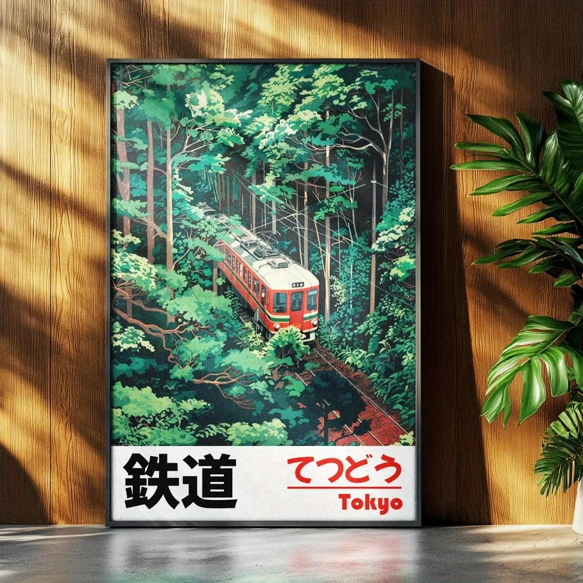 Retro Japanese Landscape Canva - огляд і ціна Home Bathroom Pictures