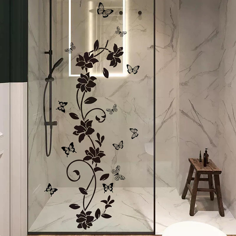 Black Floral Iris Vine Mirror  - огляд і ціна Jet Home Bathroom