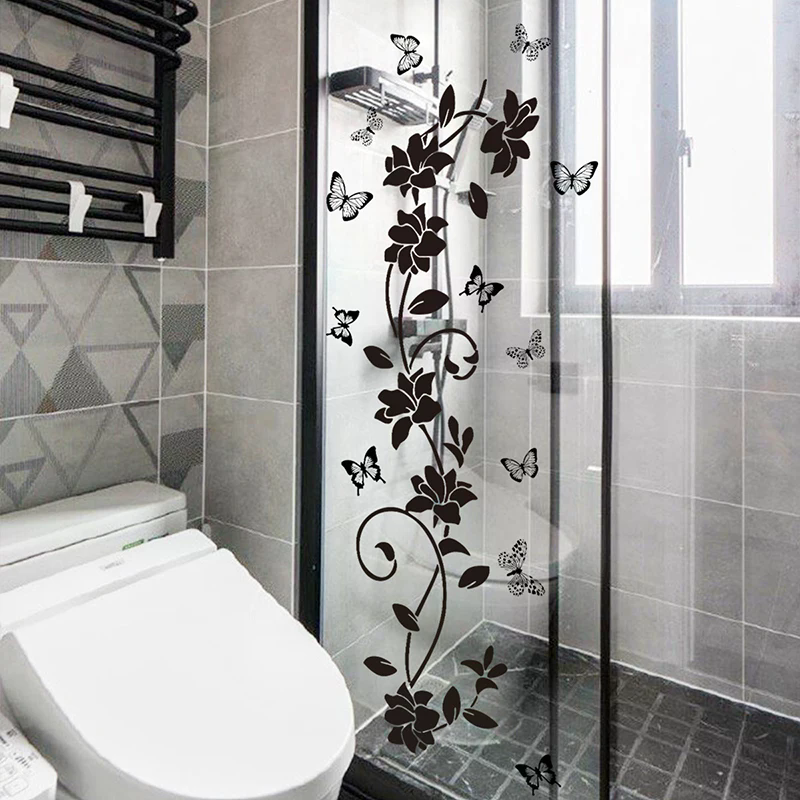 Black Floral Iris Vine Mirror  - огляд і ціна Jet Home Bathroom