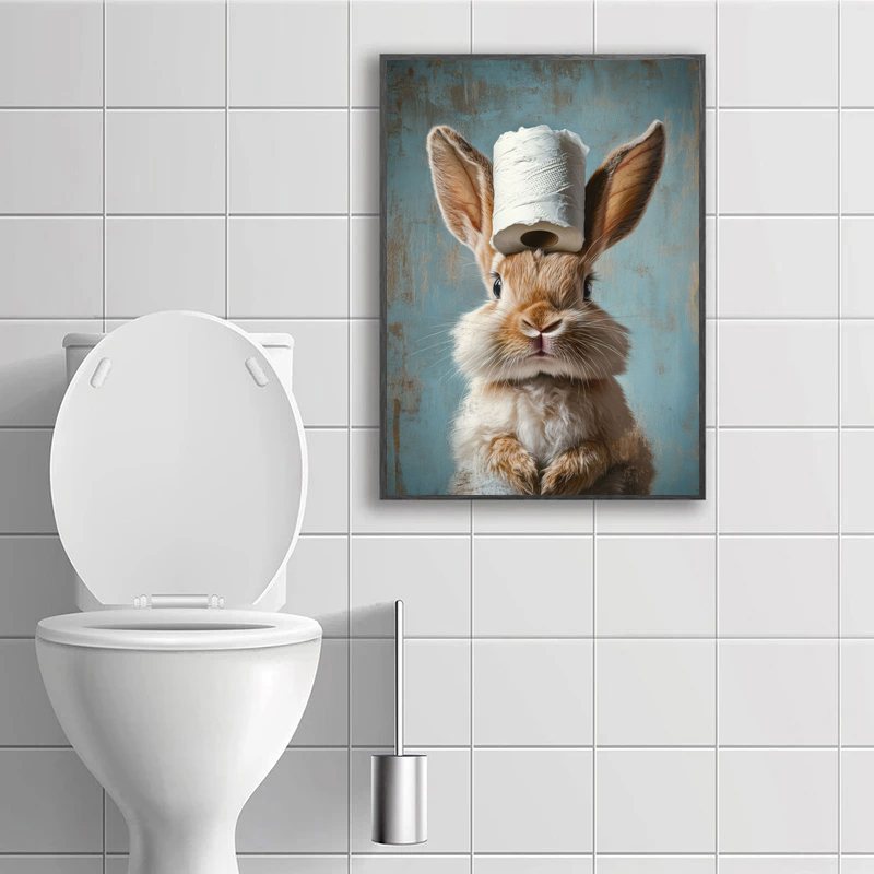 Cartoon Cute Funny Animals wit - огляд і ціна Home Bathroom Pictures