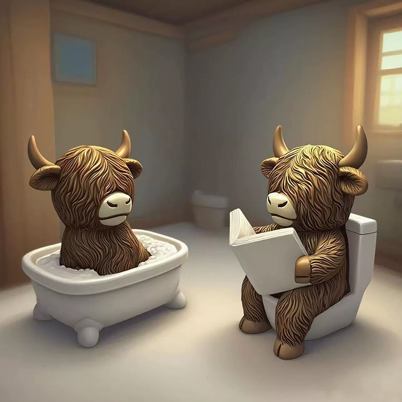 Cute Scottish Highland Cow Res - огляд і ціна Jet Home Bathroom