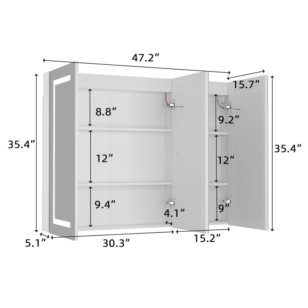 Lighted Medicine Cabinet with  - огляд і ціна Home Bathroom Furniture