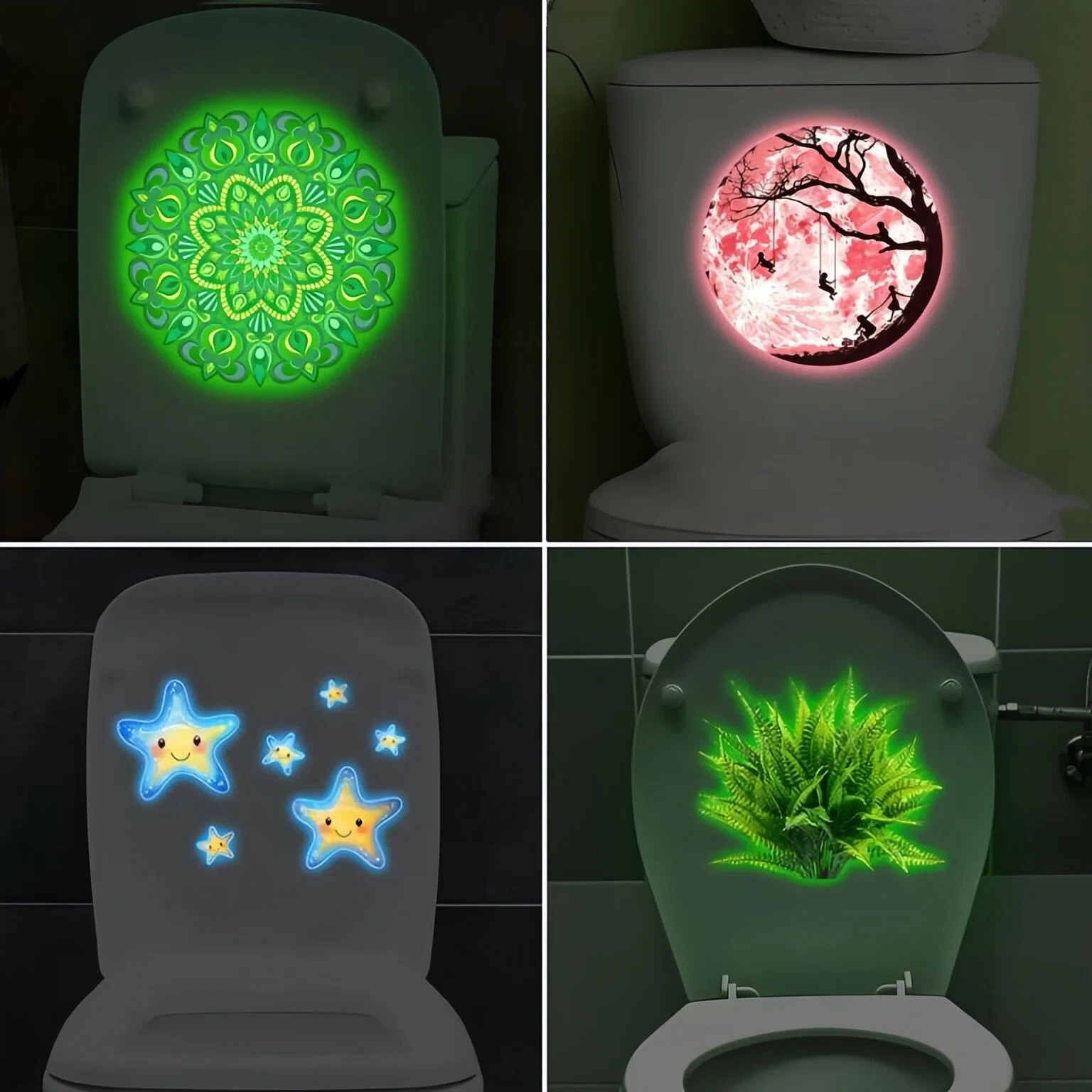 Glow in the Dark Mandala Toile - огляд і ціна Jet Home Bathroom