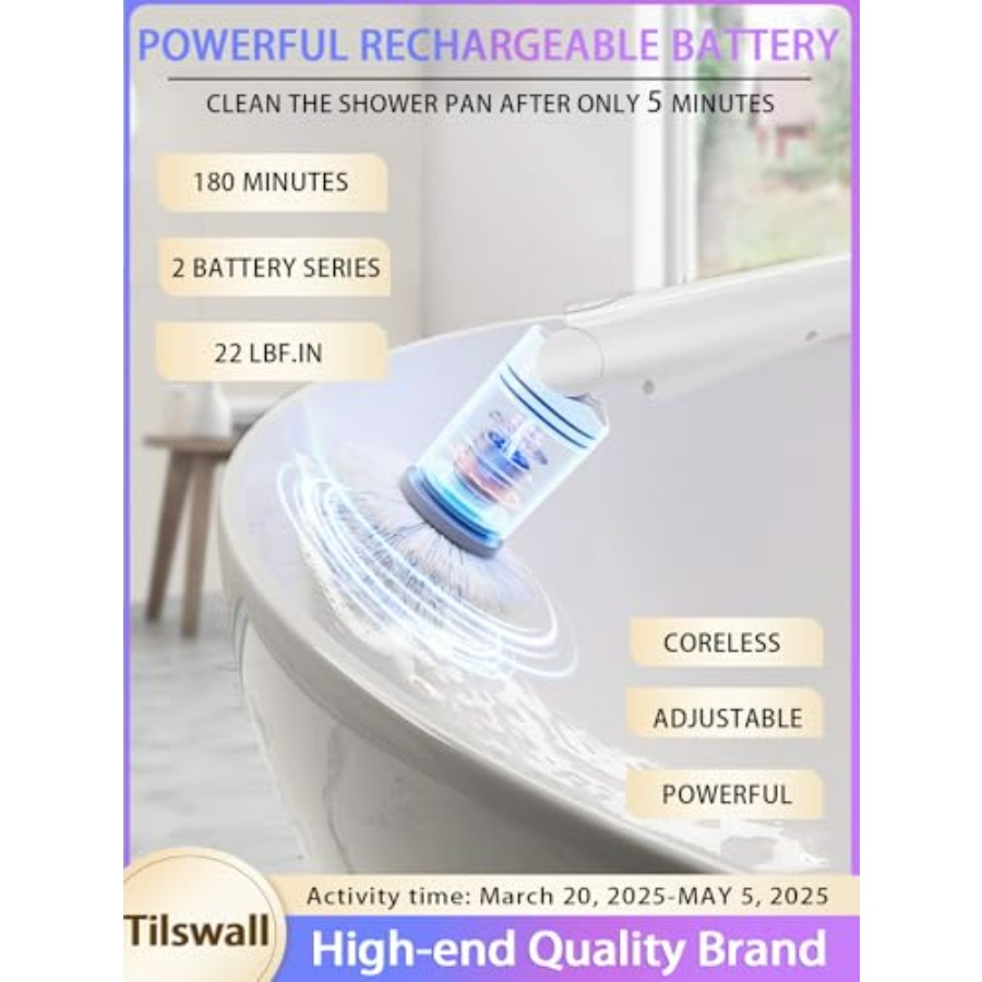 Cordless Electric Spin Scrubbe - огляд і ціна Home Bathroom Cleaning