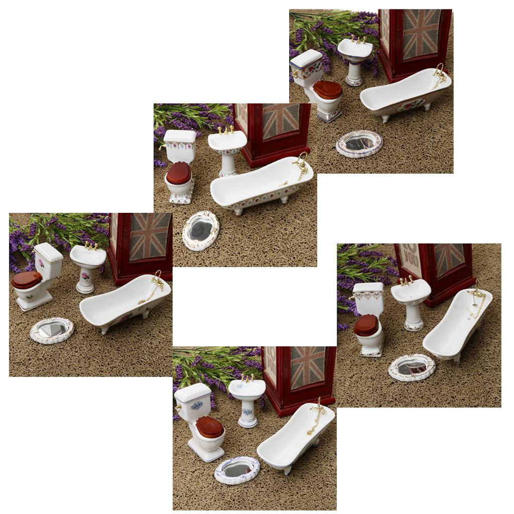 Ceramic Dollhouse Bathroom Set - огляд і ціна Home Bathroom Sink