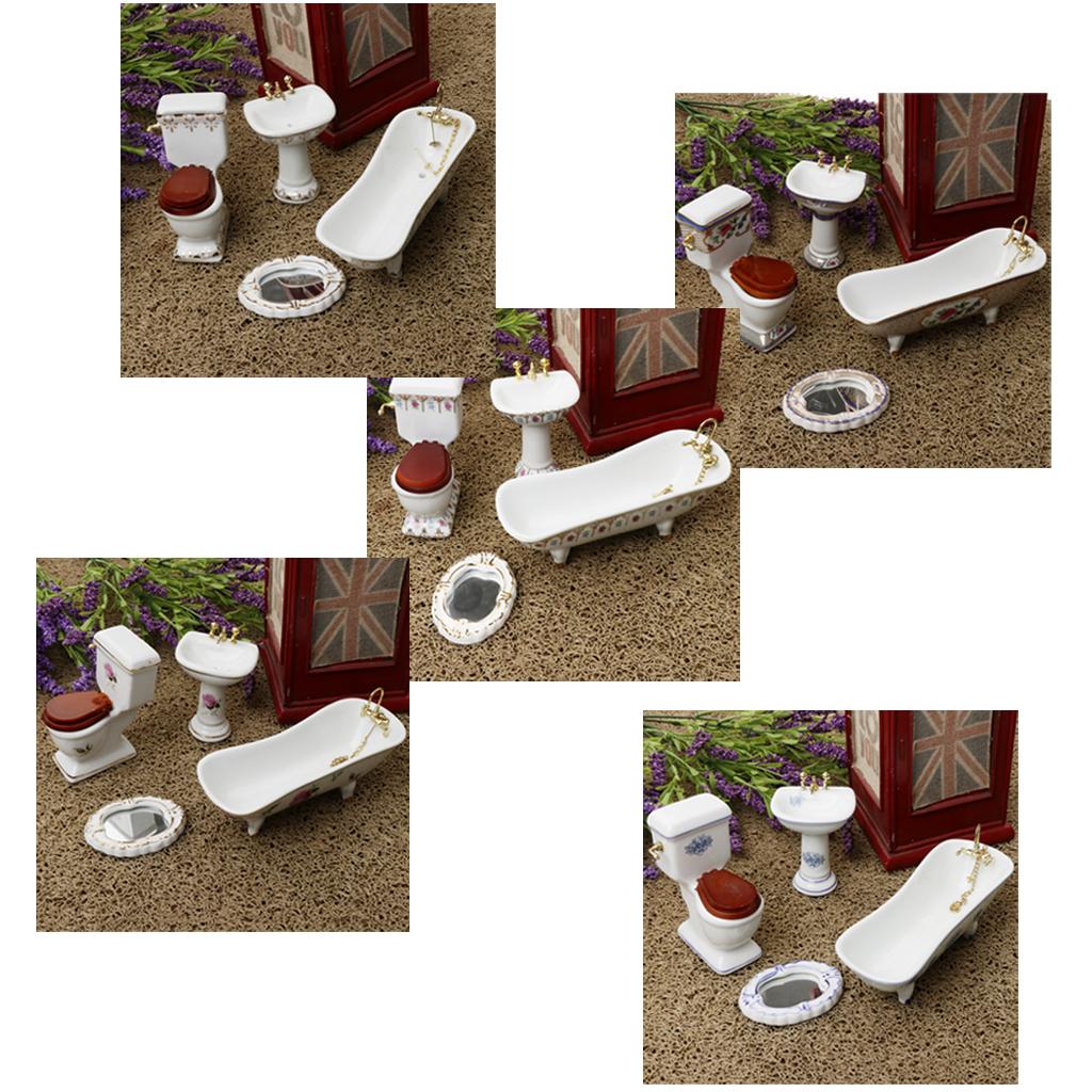 Ceramic Dollhouse Bathroom Set - огляд і ціна Home Bathroom Sink