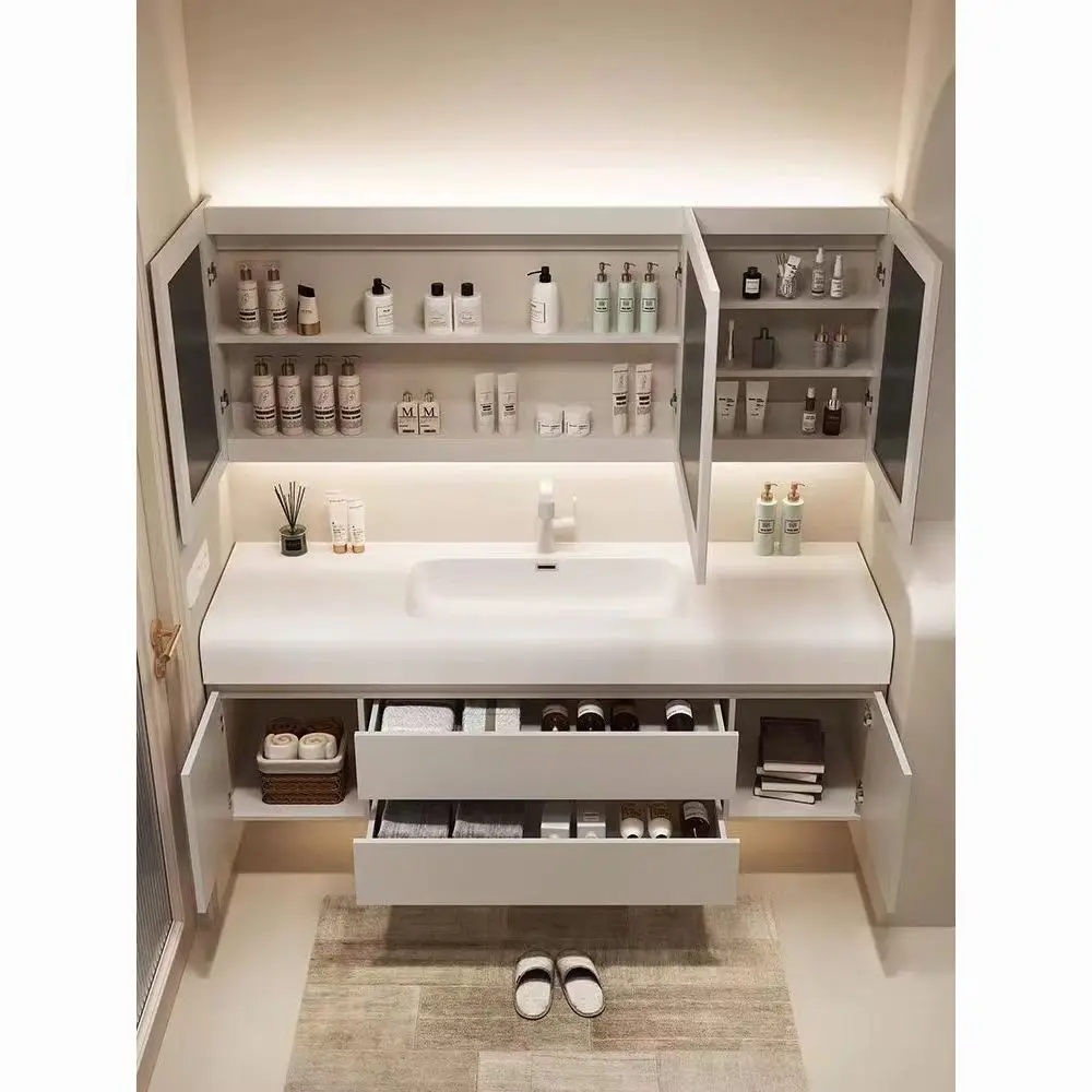 Light Luxury Bathroom Cabinet  - огляд і ціна Home Bathroom Vanity Combo
