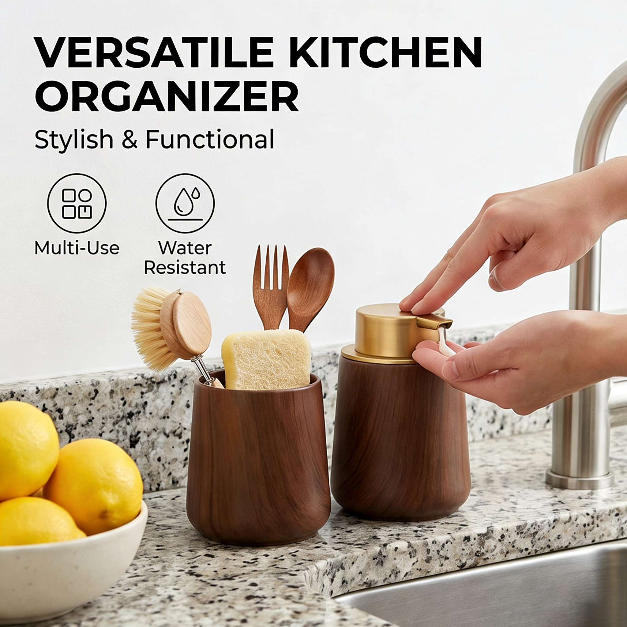 Elegant Hand Soap Dispenser an - огляд і ціна Home Essentials Bathroom Organizer