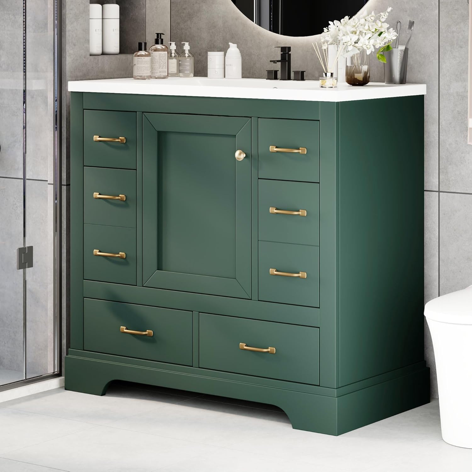 36in Bathroom Vanity Cabinet w - огляд і ціна Home Bathroom Sink