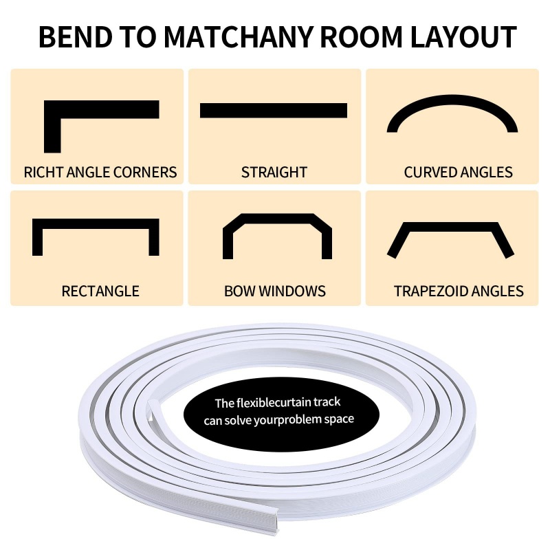 1-2M Flexible Bendable Curtain - огляд і ціна Home Center Bathroom Accessories