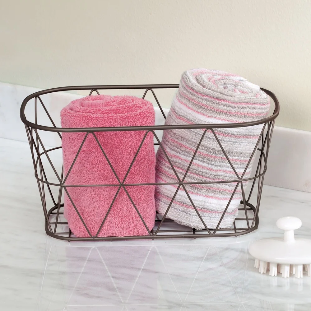 Bronze Steel Wire Storage Bask - огляд і ціна Home Essentials Bathroom Organizer