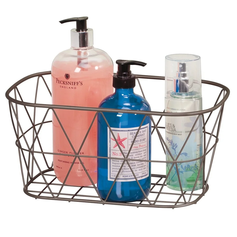 Bronze Steel Wire Storage Bask - огляд і ціна Home Essentials Bathroom Organizer