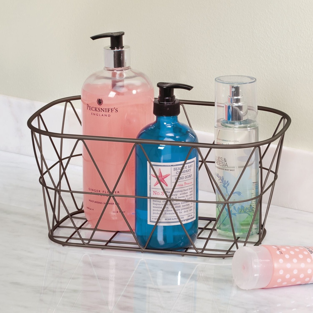 Bronze Steel Wire Storage Bask - огляд і ціна Home Essentials Bathroom Organizer
