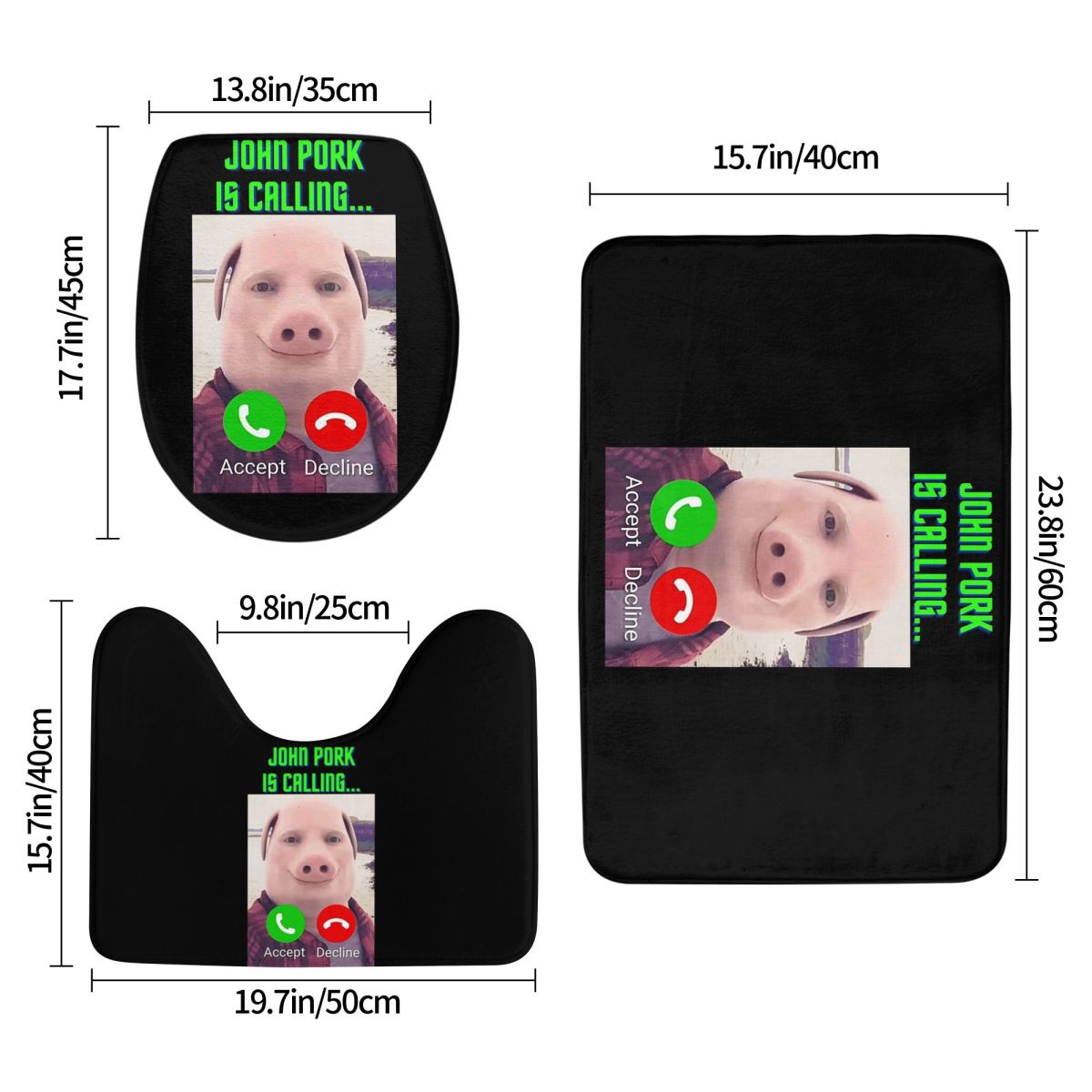 John Pork Is Calling 3 Pcs Bat - огляд і ціна Home Bathroom Called