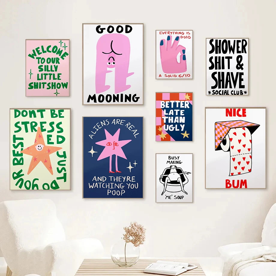 Funny Toilet Bathroom Posters  - огляд і ціна Home Bathroom Pictures