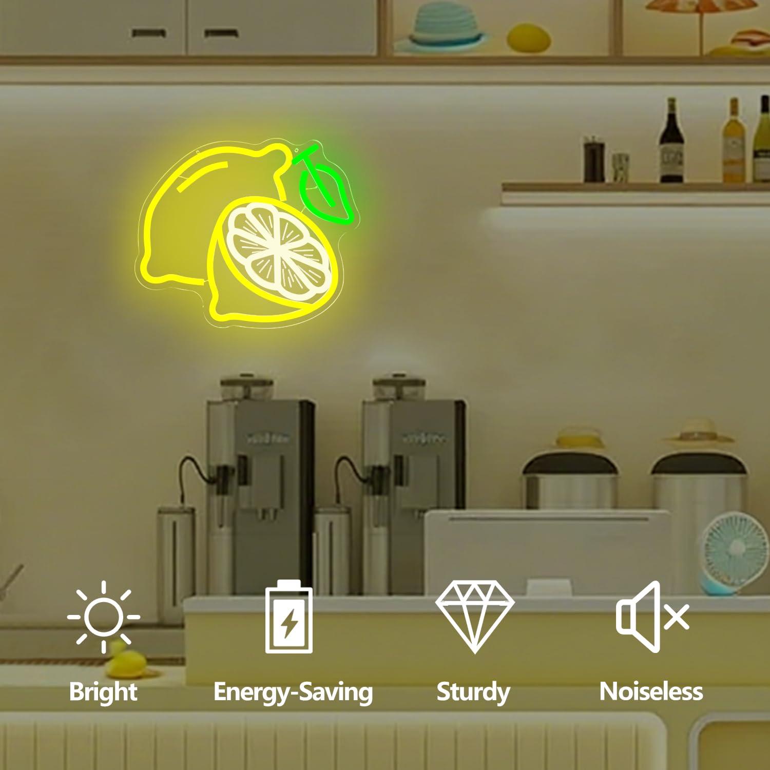 Lemon Neon Sign Dimmable LED L - огляд і ціна Home And Bathroom