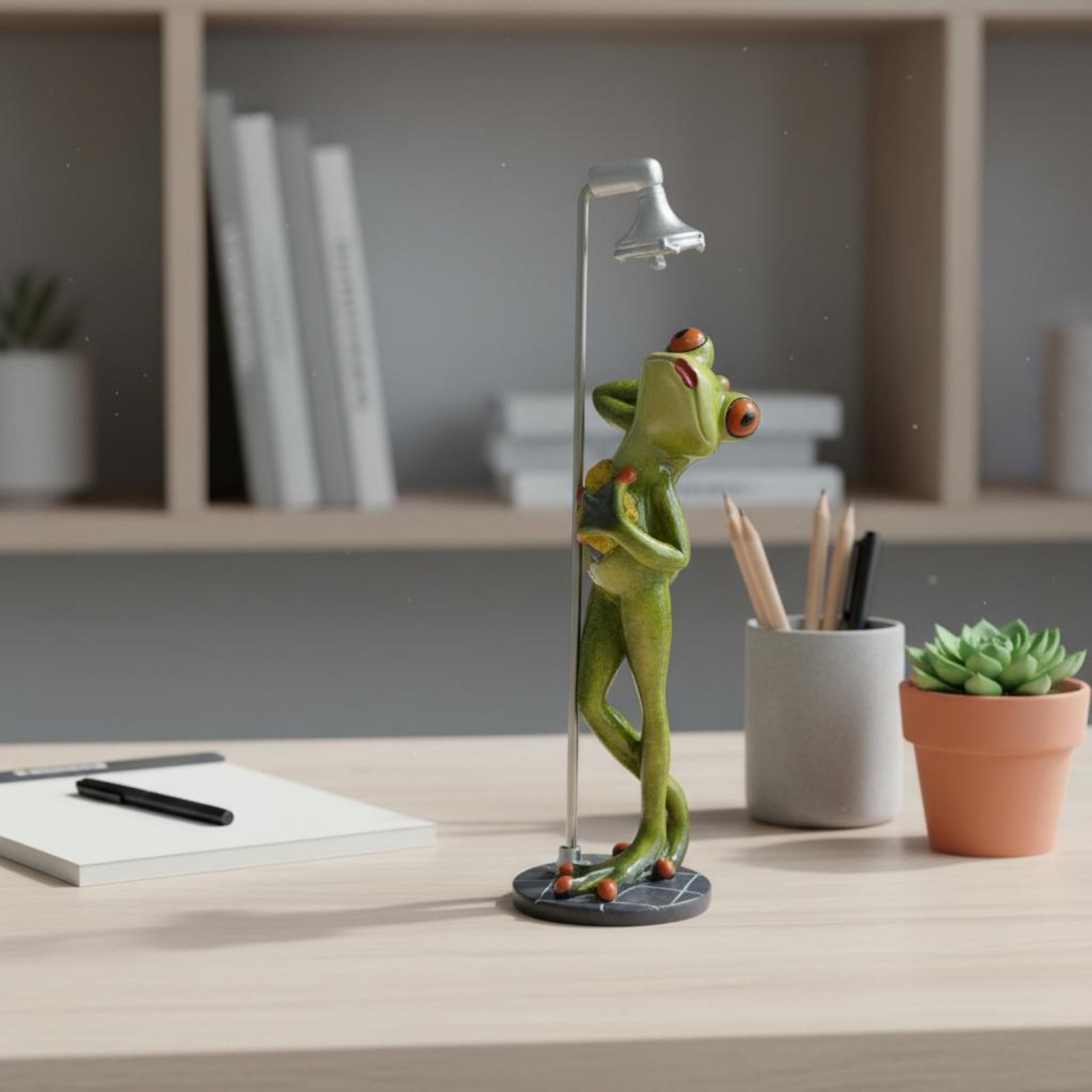 Showering Frog Figurine Great  - огляд і ціна Home And Bathroom