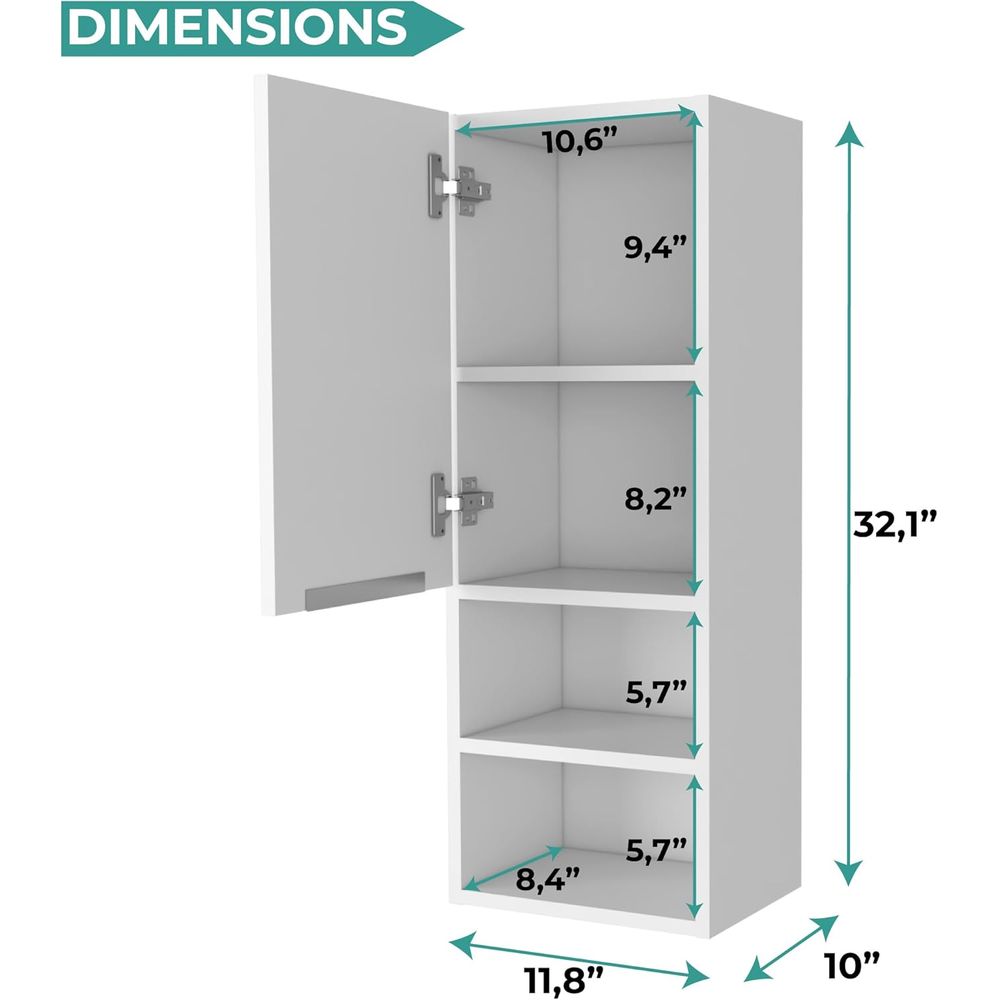 Single-Door Bathroom Cabinet w - огляд і ціна Home Essentials Bathroom Cabinet