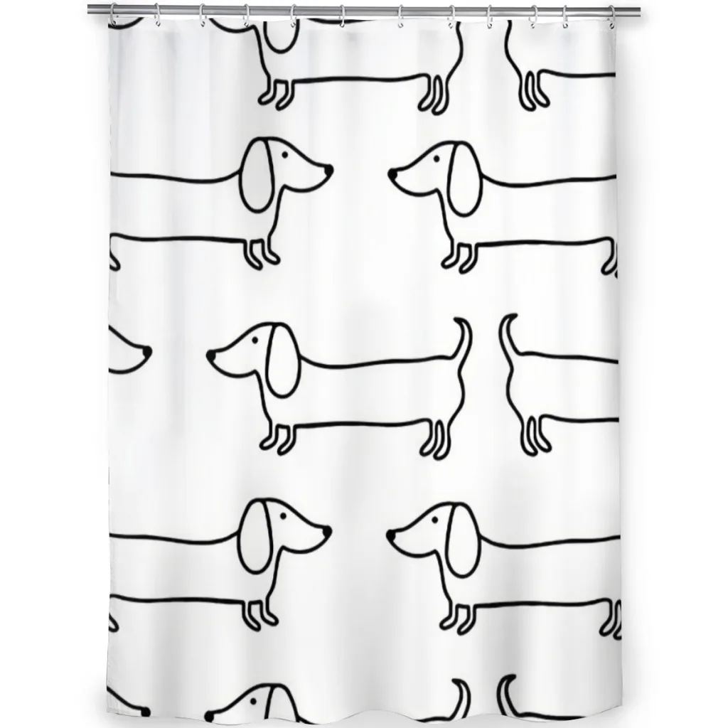 Dachshund Black White Bathroom - огляд і ціна Home Bathroom Partition