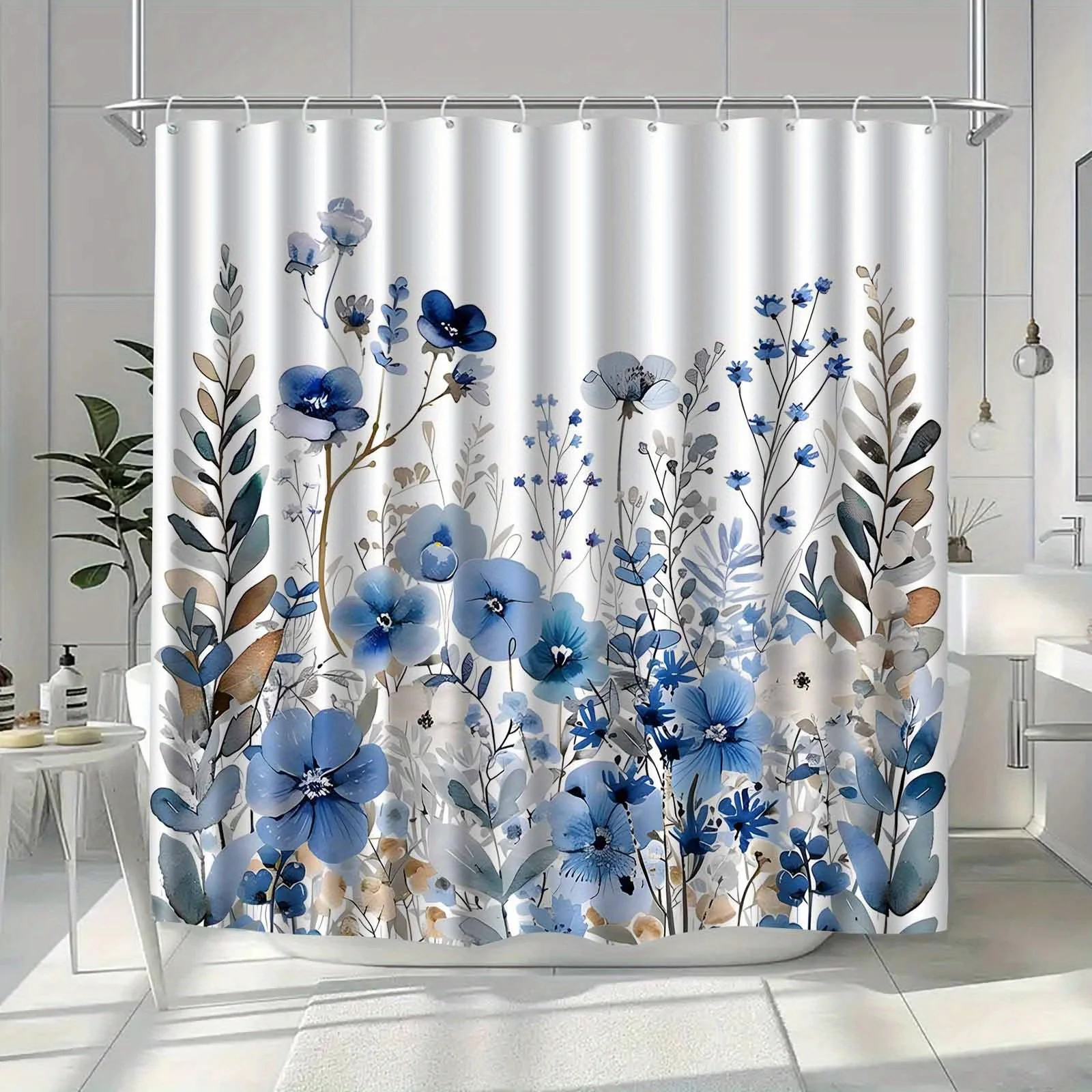 Watercolor Floral Plant Shower - огляд і ціна Home Bathroom Partition
