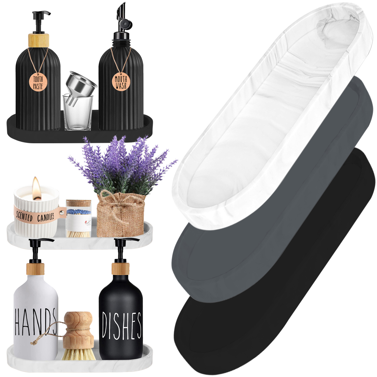 Bathroom Vanity Silicone Tray  - огляд і ціна Home Essentials Bathroom Organizer