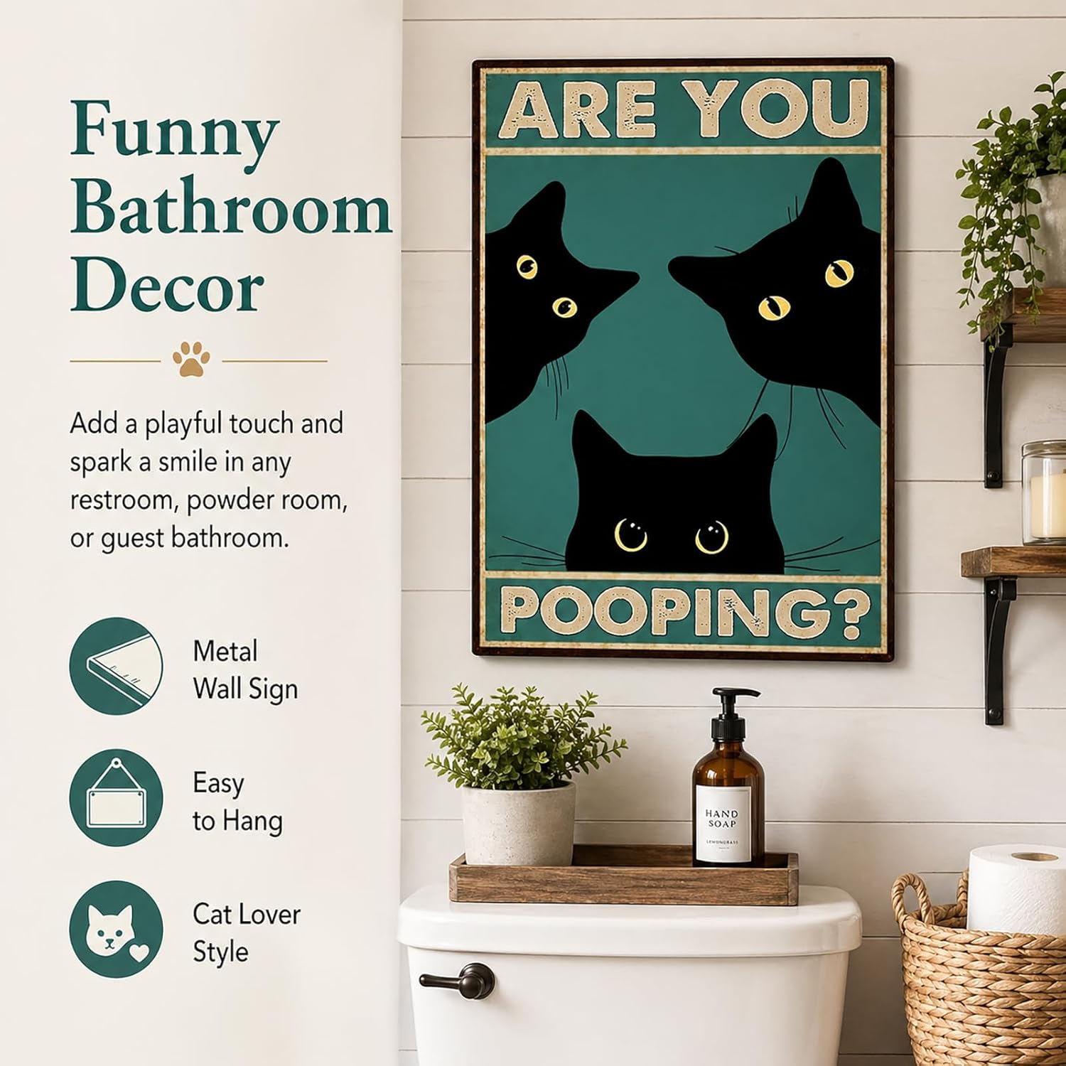 Vintage Decor Black Cat Wall A - огляд і ціна Home Bathroom Furniture
