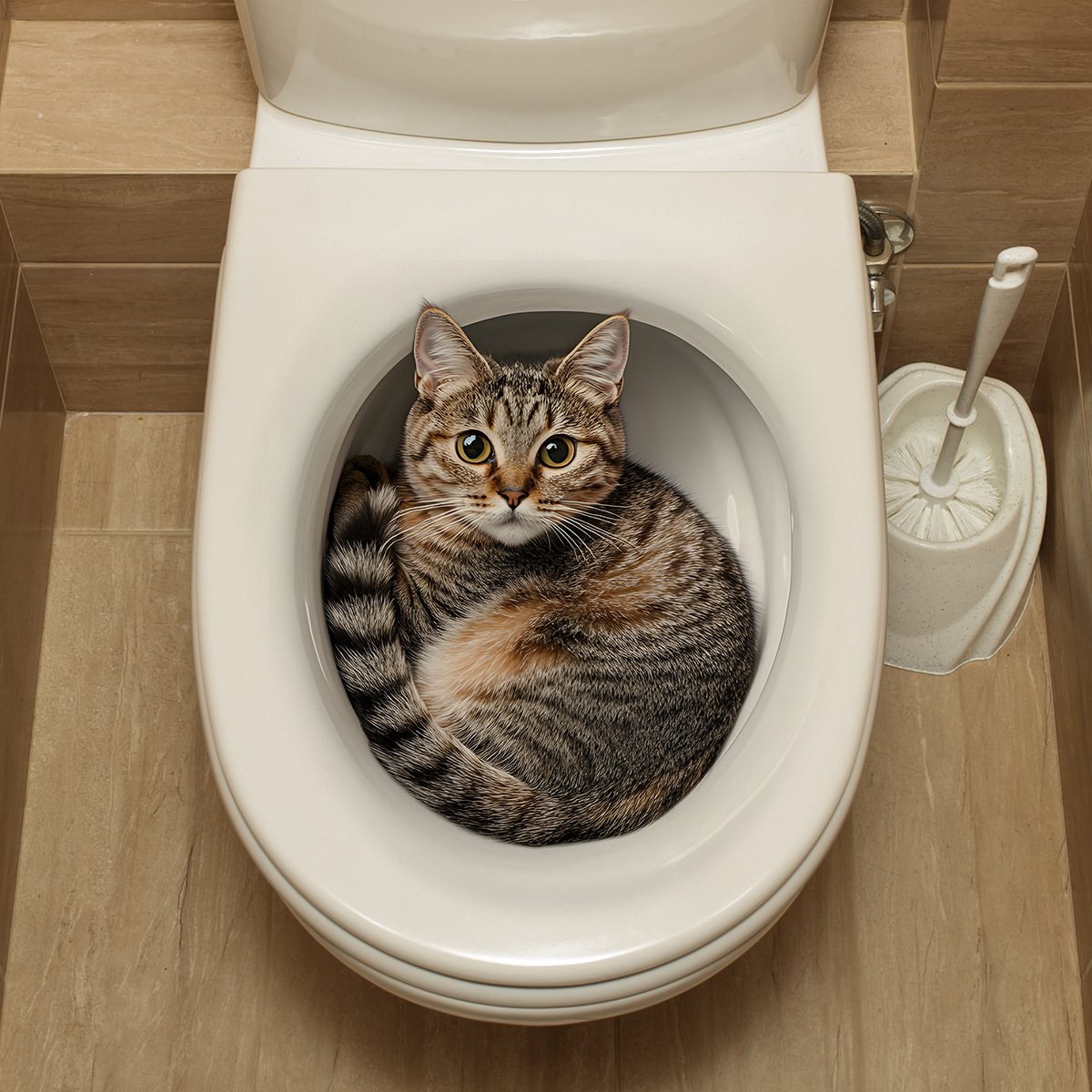 3D Funny Cat Toilet Sticker Ba - огляд і ціна Home Center Bathroom Accessories