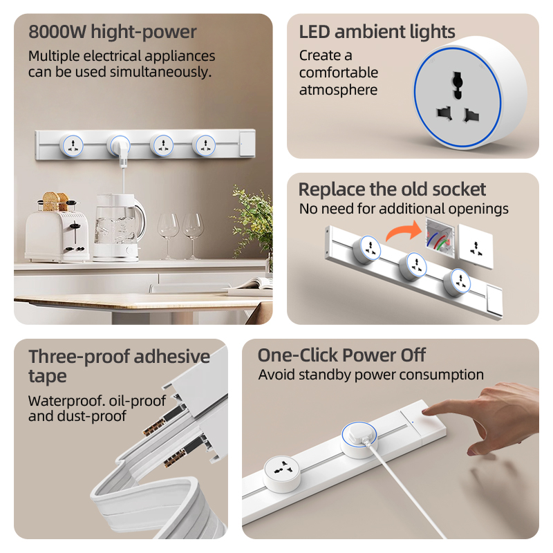 Track Rail Socket EU UK FR Kor - огляд і ціна Home Outlet Bathroom