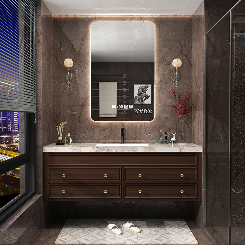 Rustic Retro Bathroom Cabinet  - огляд і ціна Home Bathroom Vanity Combo