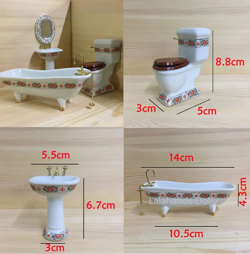 4pcs/set Dollhouse Mini Creati - огляд і ціна Home Bathroom Furniture